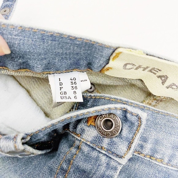 Cheap and Chic Denim Jeans Brad Accents Detailing SZ6 - Picture 5 of 7